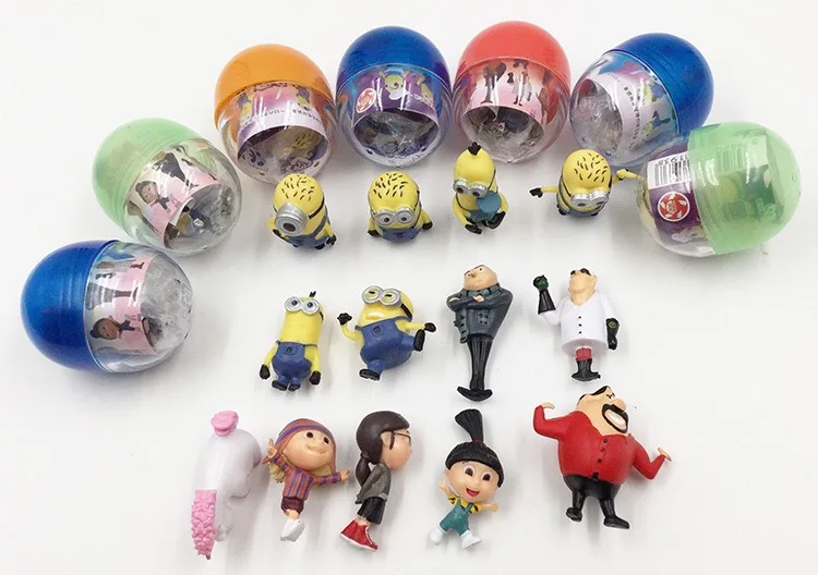 
Custom Plastic Cute Mini Animated Character Gashapon Capsule Toys 