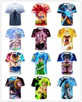 

US fashion pitcure sublimation print dragon ball mens 3D T shirt