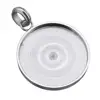New Round Jagged Edge Cabochon Setting, Jewelry Findings, Wholesale Stainless Steel 316 26x31x3mm Hole: 5.5mm Inner 1251091