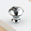 AKK0232 China manufacture supply Diamond Shape Crystal Glass Drawer Knob Pull Handle Used for Furniture Drawer Cabinet