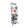 Office furniture steel iron free floor standing newspaper display rack retail