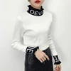 Wholesale In Stock Stand Collar Women Sweater Pullovers
