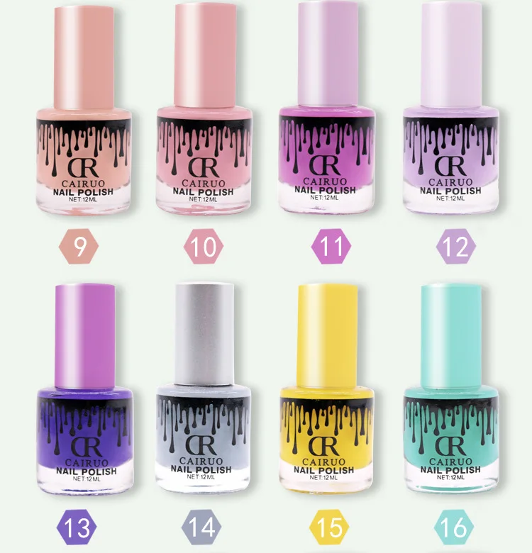 36 Colors Halal Nail Polish Non Toxic Fast Drying Nail Polish Private