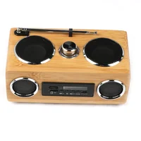 

Hot selling professional design eco friendly bamboo bluetooth speaker with fm radio