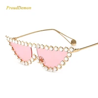 

0364 Gorgeous Triangle Cateye Glasses Beautiful Diamante Sunglasses 2020