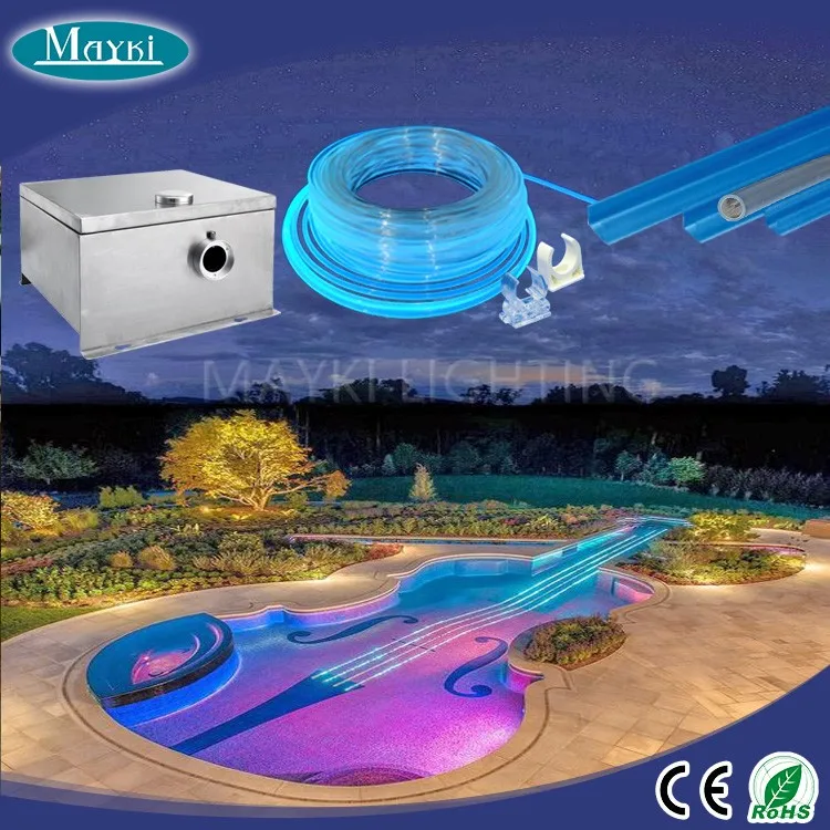 Mitsubishi Fiber Optic Led Pool Light With Side Beam Fiber Cable With