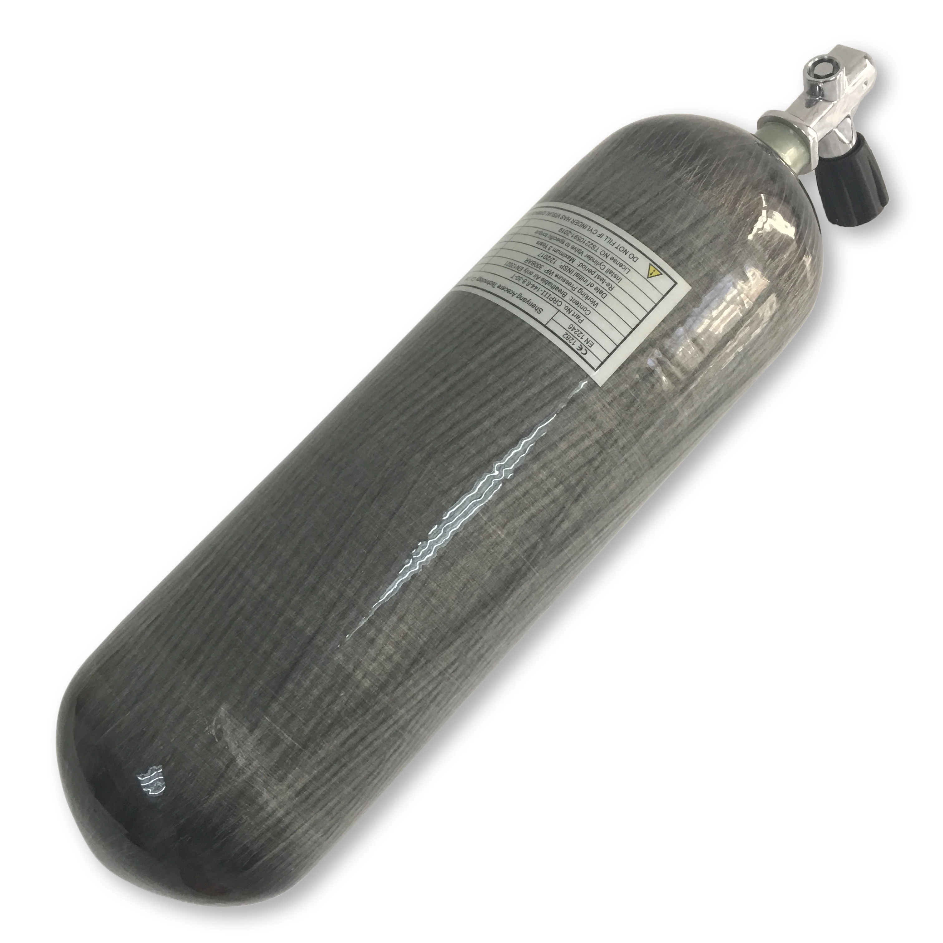 

Hot Sale 6.8L DOT Certification High Pressure Carbon Fiber Gas Cylinder With Valve For SCUBA