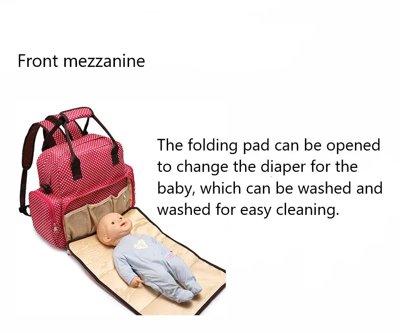 Shoulder Mummy bag multi-function baby reclining diaper bag