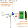 Wind Turbine Generator Kit 600W 3 blades 12V or 24V AC Three Phase Wind Turbine + 600W 12V/24V Waterproof Wind Controller