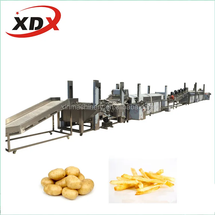 Frozen potato french fries making machine french fries processing line