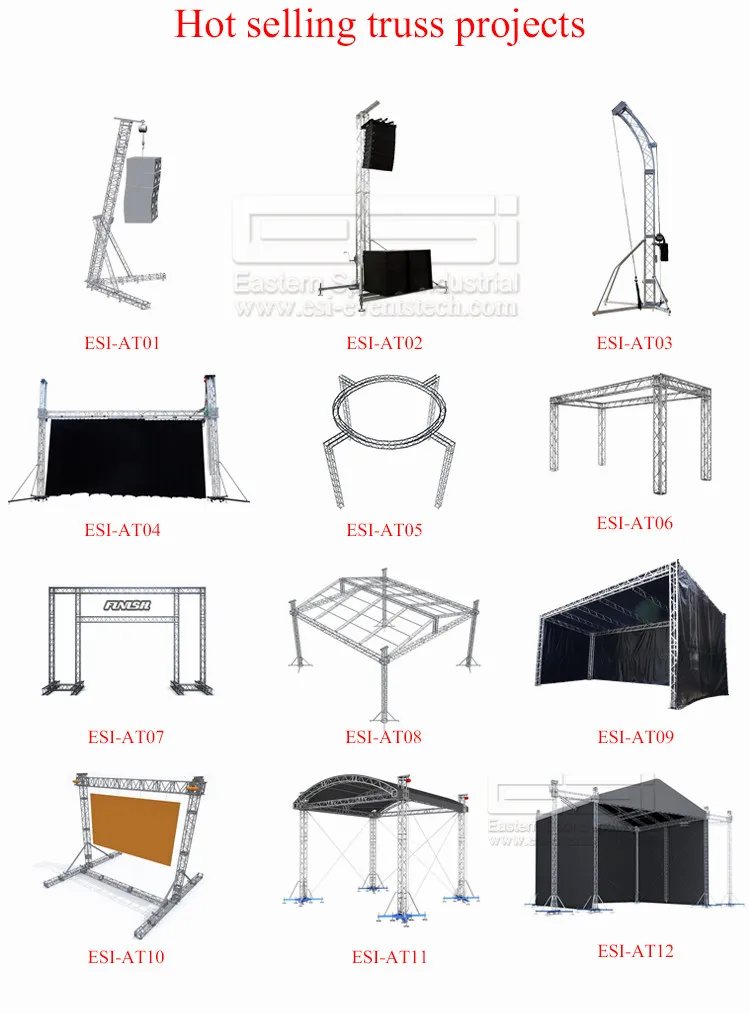 Cheap Price Used Outdoor Mini Mobile Stage DJ Light Box Aluminum Truss System For Concert Event