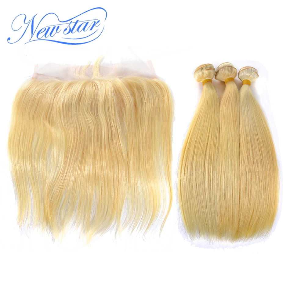 

New Star Hair blonde 613 bundles with frontal, #613