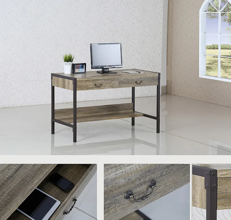Latest design custom white high gloss wood mdf modern furniture computer desk office table with cabinet