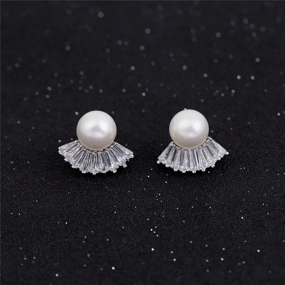 Simple Rhodium Gold Pearl Earring Designs For Women Fashion Simple Rhodium Gold Pearl Earring Designs For Women Fashion New Model Earrings