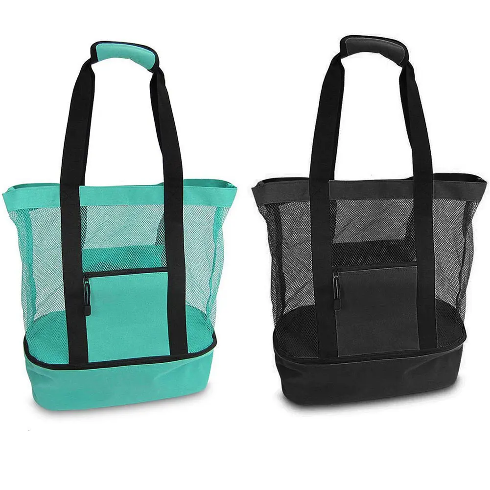 Mesh Beach Tote Bag  transparent waterproof nylon mesh beach tote bag plastic clear bag  wholesale Food Drink for Storage