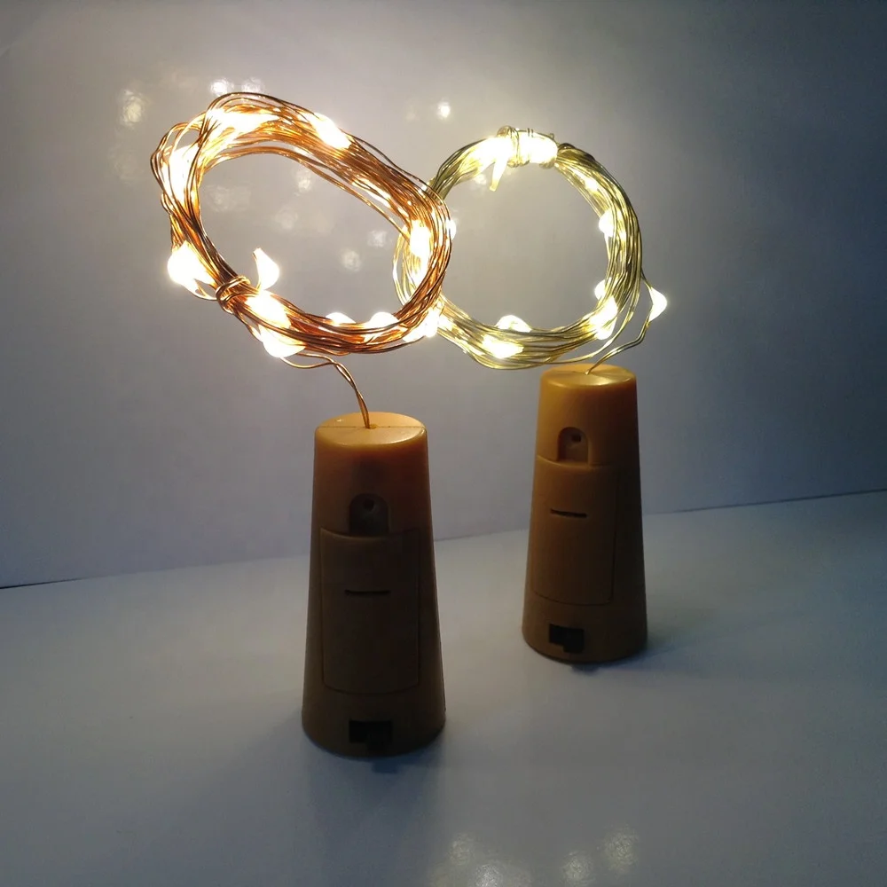 Hot sell Amazon Ebay 10 Pack LED String  Wine Cork light LR44  Battery Bottle Lights