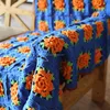 cotton yarn hand made colorful crochet sofa covers