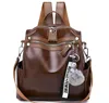 New design 2019 hot selling pu female fashion schoolbag travel backpack