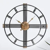 

Retro vintage iron decorative antique metal wall clock for living room bedroom office use