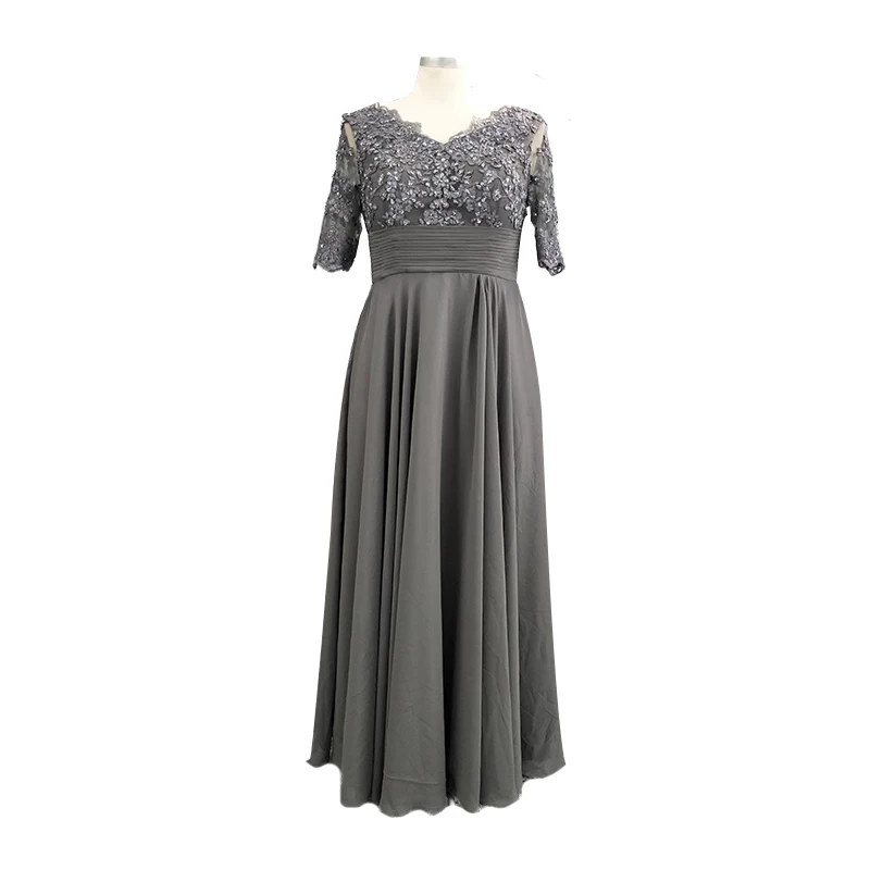 plus size gray mother of the bride dresses