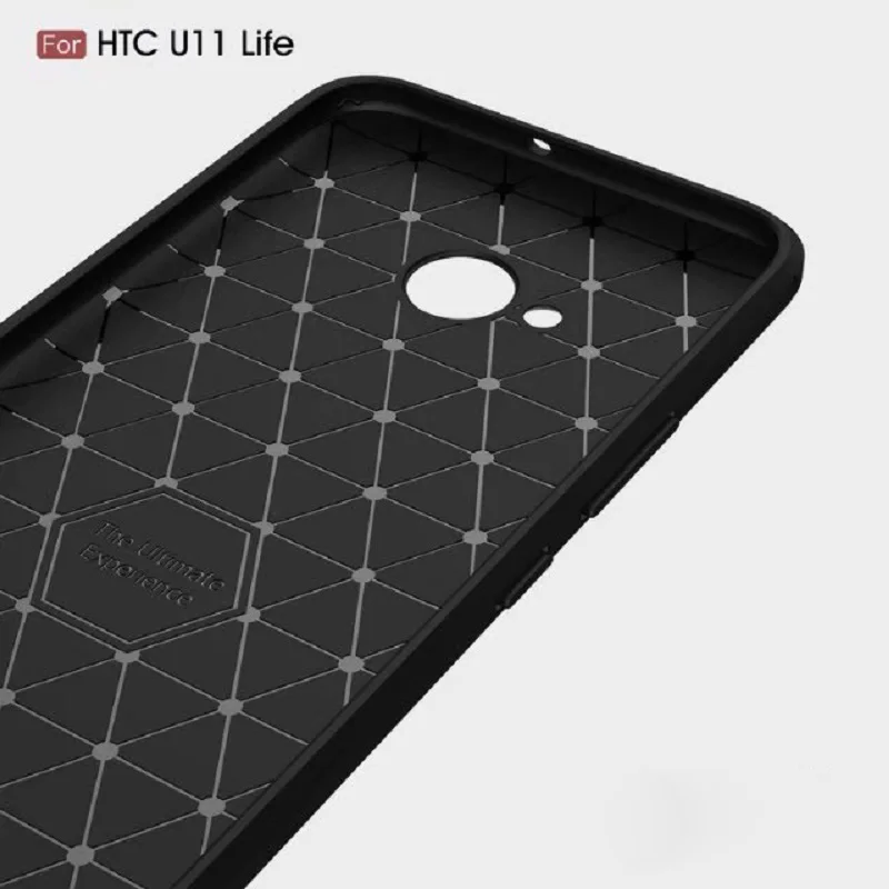 Hot Sell Carbon Fiber Tpu case for HTC U11 life Soft CF Cover