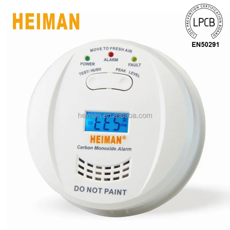 Ceiling Mounted Carbon Monoxide Alarm Dc 3v Battery Operated Co Detector View Standalone Carbon Monoxide Detector Heiman Product Details From