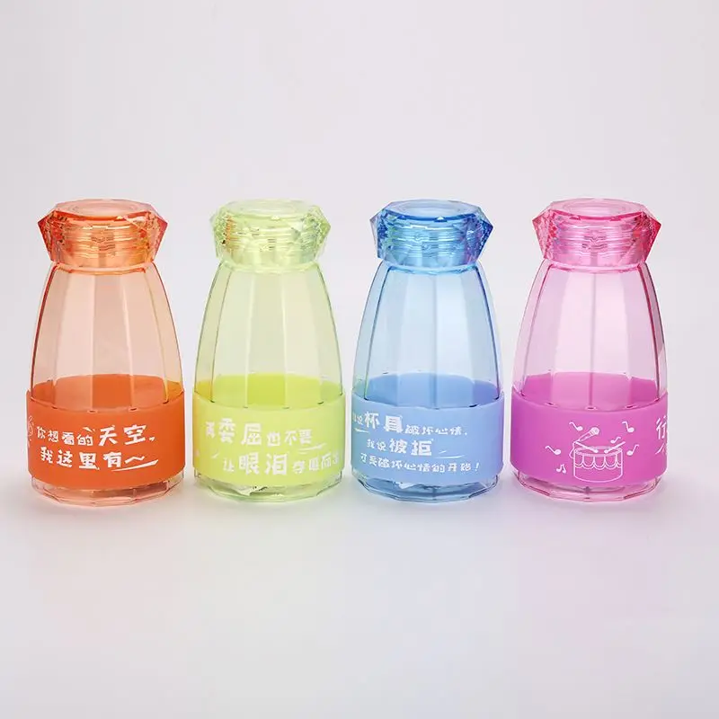 

Mikenda Z014 400ml plastic drinking water bottle with handle portable outdoor travel drinking bottles, Customized color