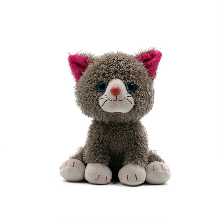 grey tabby cat soft toy