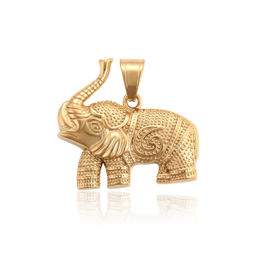 

34201 xuping neutral charm animal elephant gold plated pendant