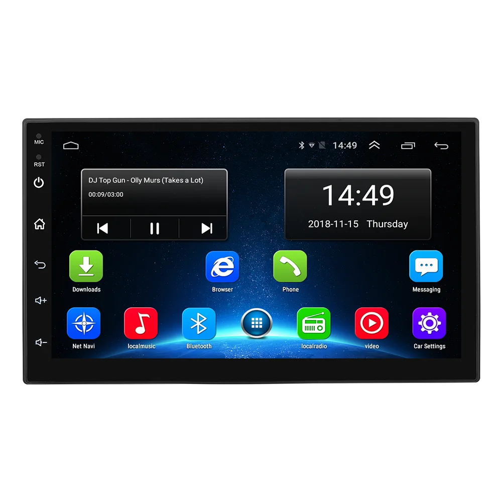 Best Selling 1024*600 HD Touch Screen7 inch 4G Universal Android8.1 Car Radio GPS for Toyota Corolla with GPS