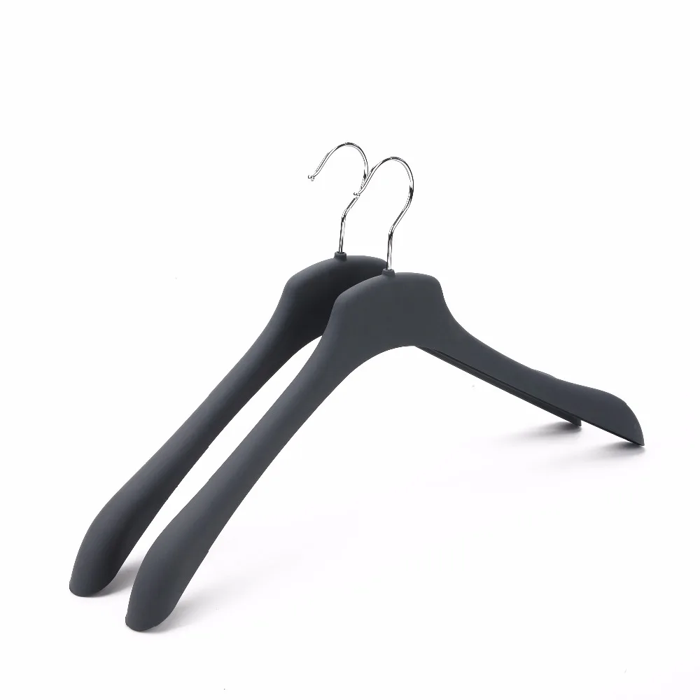 High Quality Black Rubber Coated Plastic Coat Hanger Buy Black Coat Hanger,Plastic Coat Hanger