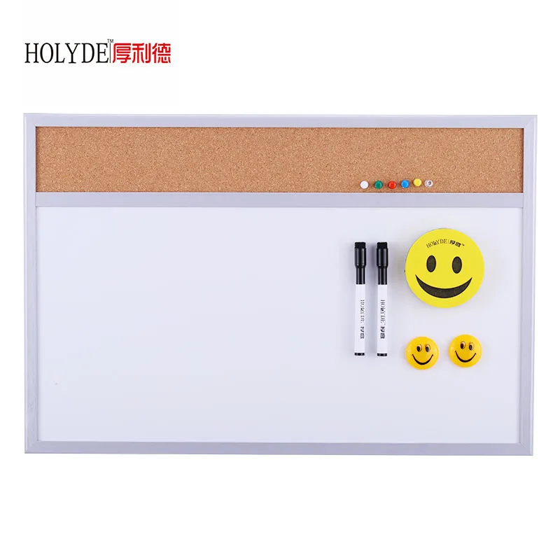 
40*60 Combination Magnetic Whiteboard Bulletin Cork Board in Wooden Frame 