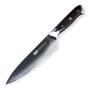 Image of FINDKING 8 inch damascus Professional chef knife Ebony wood handle 67 layers damascus steel kitchen knives