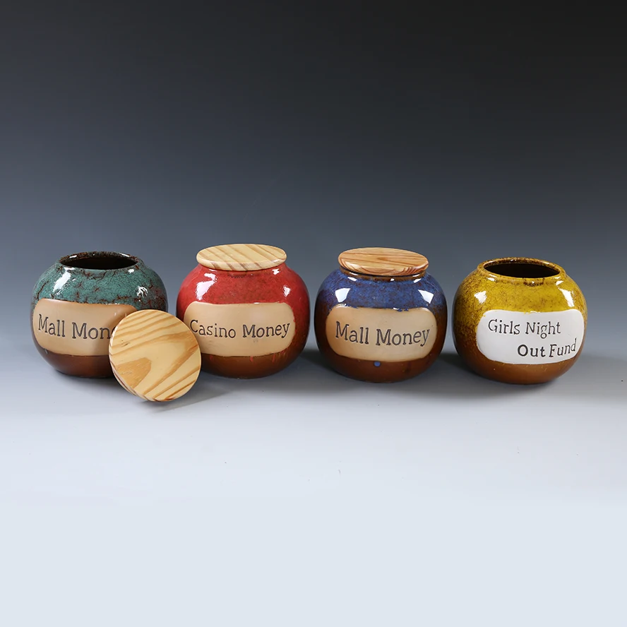 Hot Sale Custom Design Ceramic Jar With Wood Lid Buy Jar With Wood