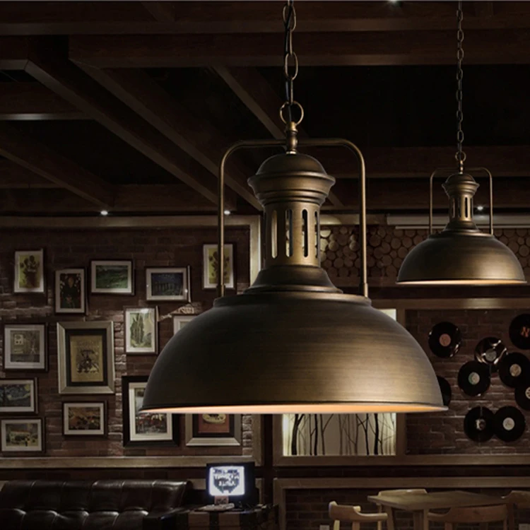 Breves luces para cocina isla gota industrial bronce antiguo colgante