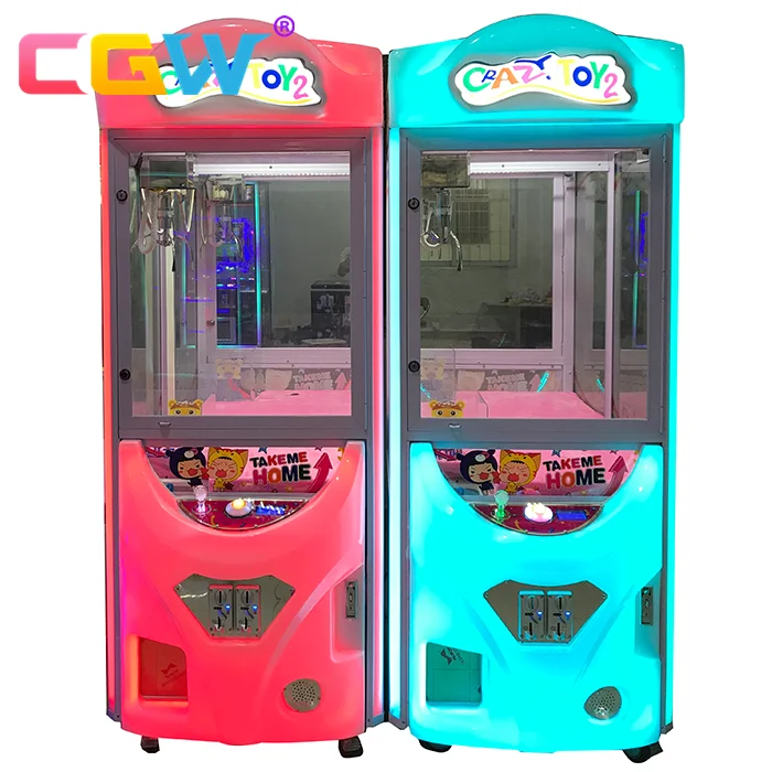 

CGW gift crane claw machine,mini candy crane claw machine,mini claw machine toy crane, Red,yellow,blue casing,led on sides