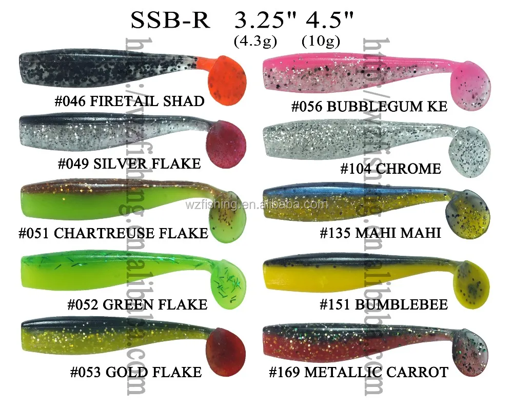 Artificial Shad Soft Plastic Fishing Lures/baits Wholesale Machine Made