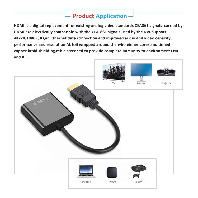 Vga to hdmi hd hdtv video converter with hdcp compliant cable price in india - ANKUX.COM
