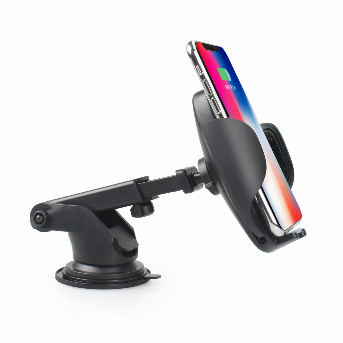 QI certified wireless charger car mount 10W/7.5W/5W  universal suction stand/ air vent/sticker stand