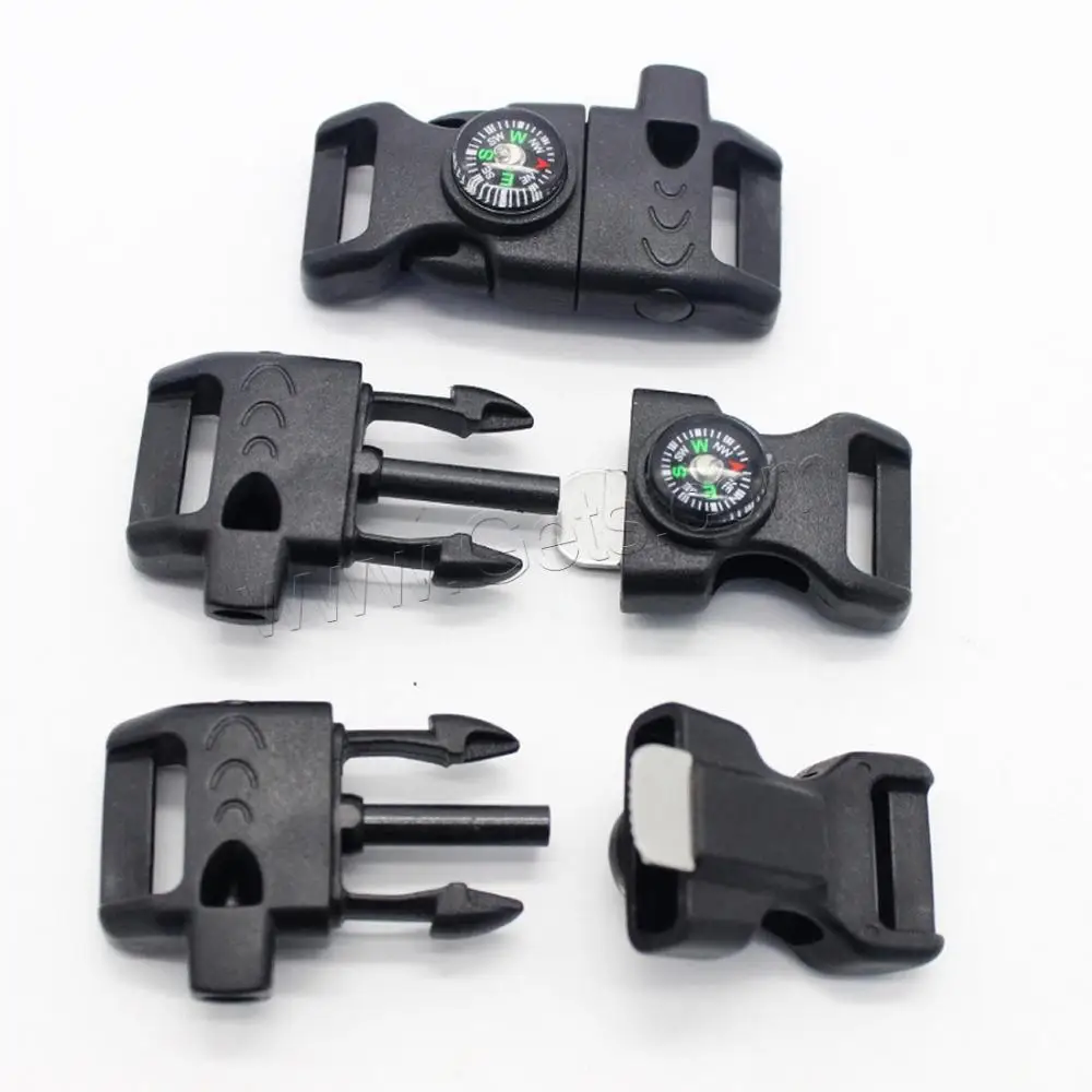 Paracord 걸쇠 생존 팔찌 버클 플라스틱 화재 스타터 및 나침반 및 남녀 2.58x6.2 센치메터 1257099 Buy