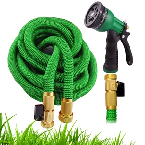 Image of Amazon Garden Suppliers 50FT 75FT 100FT Expandable Flexible Garden Water Hose Brass fittings hose garden