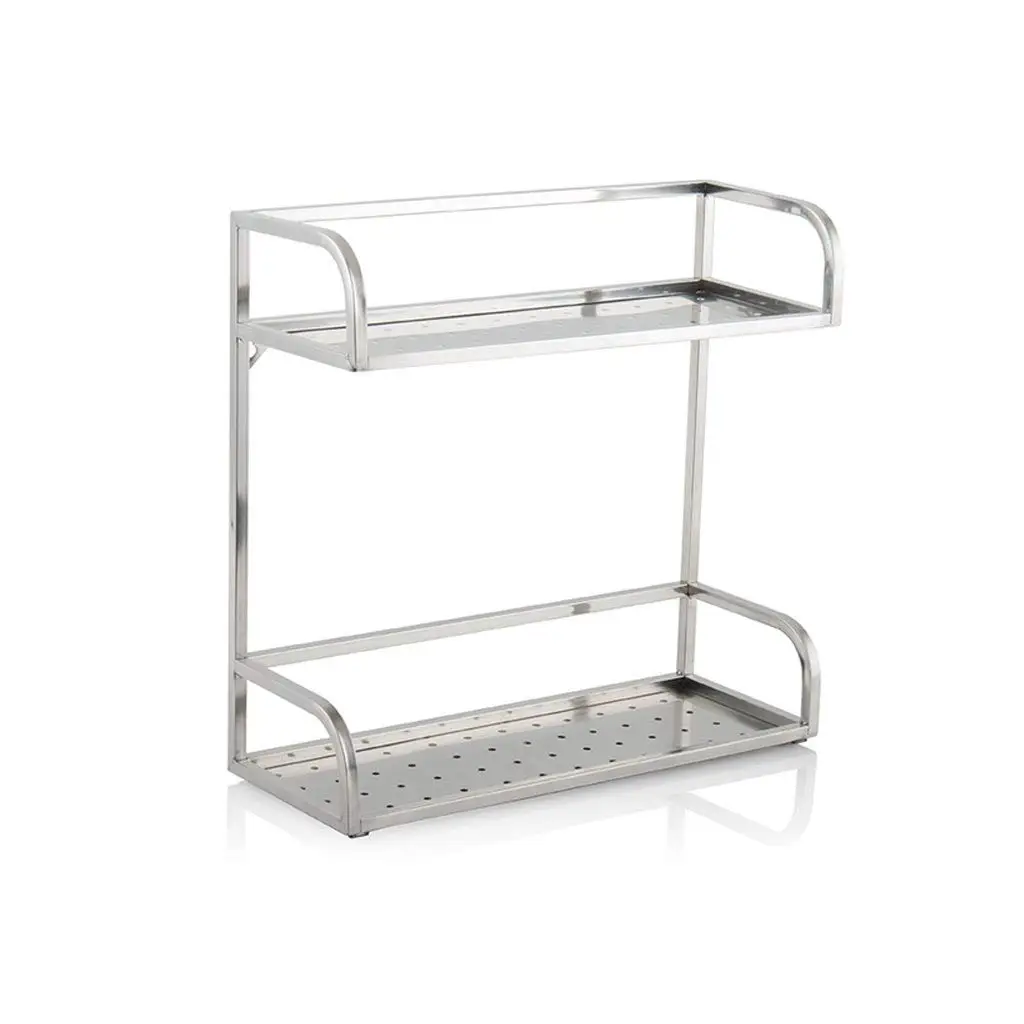 Gaoyang Double Stainless Steel Countertop Spice Rack Floor