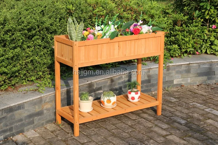 Outdoor Wooden Raised Vegetable Garden Bed Planter Box Buy Raised