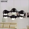 MEEROSEE Modern LED Chandelier Ring Light Fitting 6 LED lights Circle Suspension hanging lamp 18 watt Prompt Shipping MD8602-L6