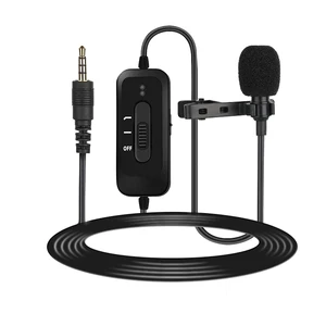 Mini Clip-on Lapel Microphone Hands-Free 3.5mm Condenser Wired Microphone Wireless Lavalier Microphones with recording