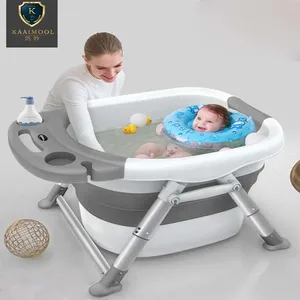 Image of Free shipping Children foldable bath sit and lie super new born foldable baby tub