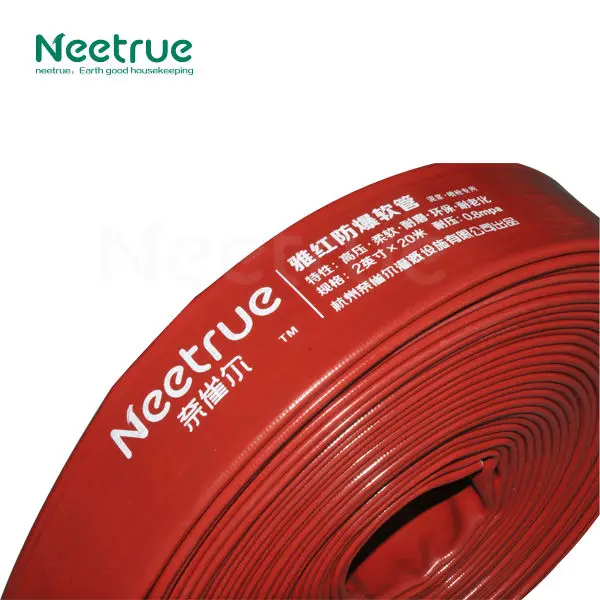 colore rosso ad alta pressione piatto tubo di irrigazione quadrato tubo di scarico in pvc
