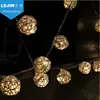 2AA 2m portable LED battery rattan ball light, battery operated rattan ball string lights, rattan ball decorative lights