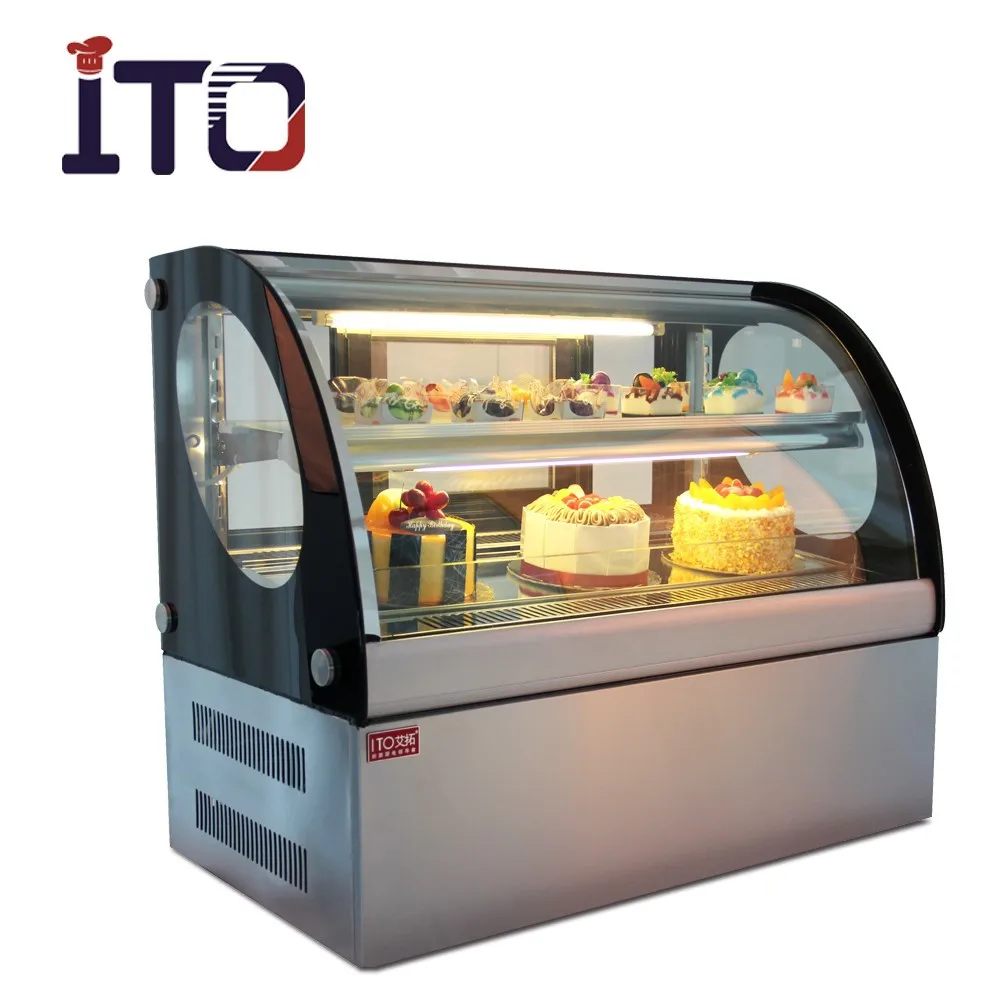 Ri-900 Curved Glass Cake Display Refrigerator Bakery Showcase - Buy ...