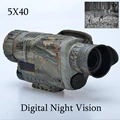 Hunting Infrared digital Night vision monocular scope 5x40 for 200 Meter zoom 5X IR 5MP digital